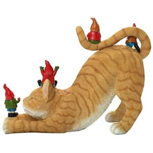 Design Toscano HT542036 14 1/2 Inch Catatonic Gnome Feline Frenzy Statue