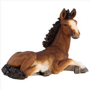 Design Toscano HT766360 22 Inch Relaxing Pony Horse Foal Statue