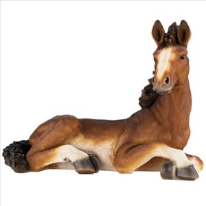 Design Toscano HT766360 22 Inch Relaxing Pony Horse Foal Statue