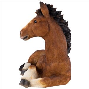 Design Toscano HT766360 22 Inch Relaxing Pony Horse Foal Statue