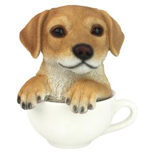 Design Toscano HT8730 4 1/2 Inch Lab Pup in Cup - Yellow