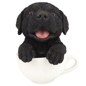 Design Toscano HT8760 4 1/2 Inch Lab Pup in Cup - Black