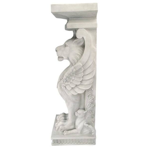 Design Toscano JE122391 10 Inch Trapezophoron Winged Lion Pedestal