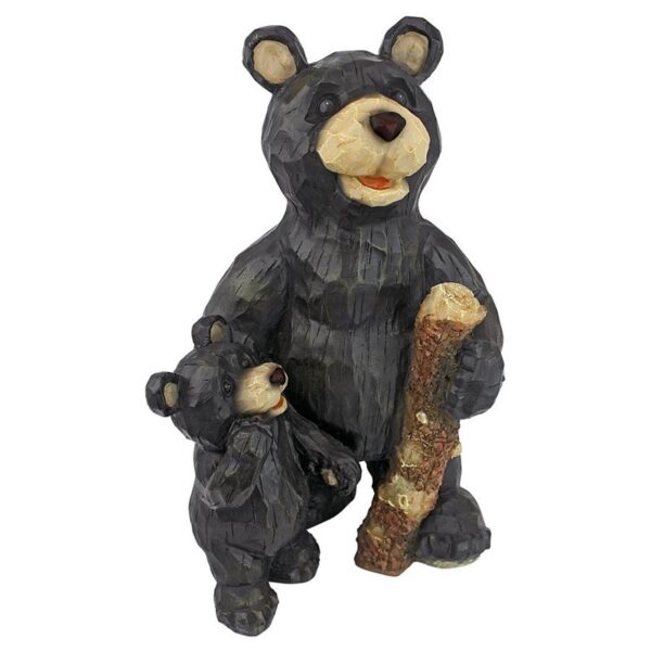 Design Toscano JE228500 9 1/2 Inch Forest Bear Pair - Black