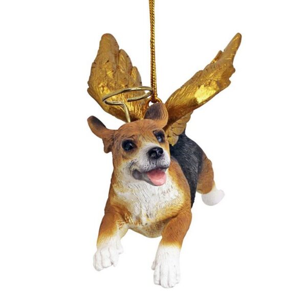 Design Toscano JH170713 4 Inch Honor The Pooch Beagle Holiday Dog Angel Ornament