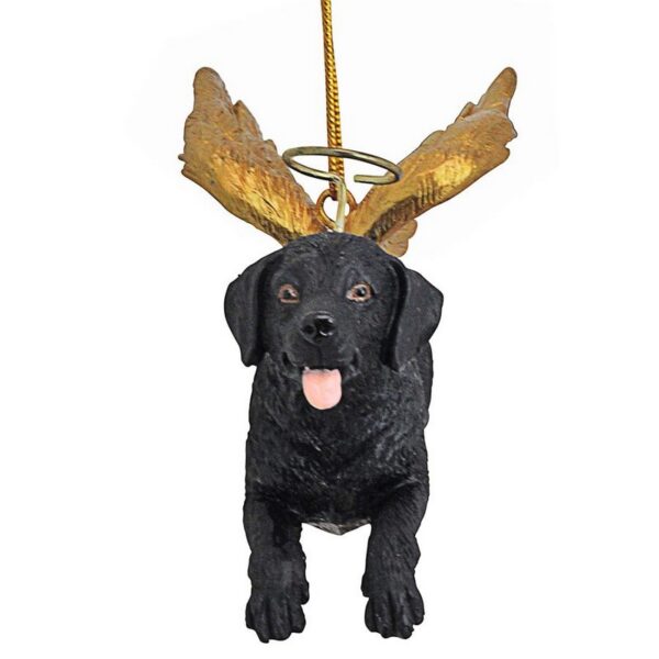 Design Toscano JH170714 3 1/2 Inch Honor The Pooch Black Lab Holiday Dog Angel Ornament