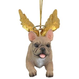 Design Toscano JH170717 3 1/2 Inch Honor The Pooch French Bulldog Holiday Dog Angel Ornament