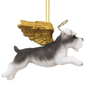 Design Toscano JH170719 3 1/2 Inch Honor The Pooch Mini Schnauzer Holiday Dog Angel Ornament