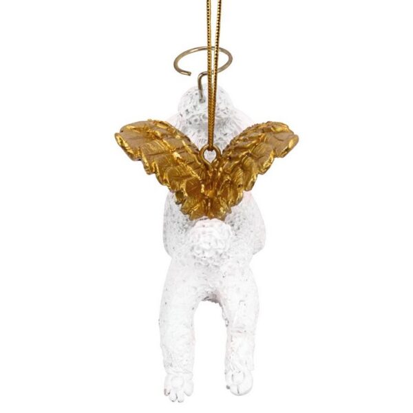 Design Toscano JH170731 3 1/2 Inch Honor The Pooch White Poodle Holiday Dog Angel Ornament