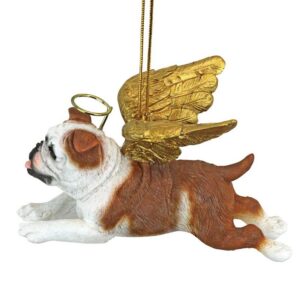 Design Toscano JH170733 4 Inch Honor The Pooch Bulldog Holiday Dog Angel Ornament