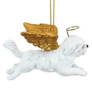 Design Toscano JH170735 3 1/2 Inch Honor The Pooch Maltese Holiday Dog Angel Ornament