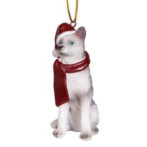 Design Toscano JH576306 2 1/2 Inch Siberian Husky Holiday Dog Ornament Sculpture