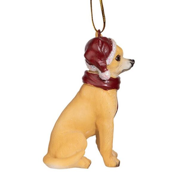 Design Toscano JH576307 2 1/2 Inch Chihuahua Holiday Dog Ornament Sculpture