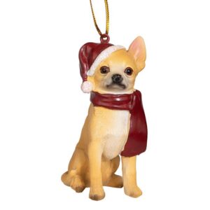 Design Toscano JH576307 2 1/2 Inch Chihuahua Holiday Dog Ornament Sculpture