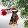 Design Toscano JH576309 2 1/2 Inch Doberman Pinscher Holiday Dog Ornament Sculpture