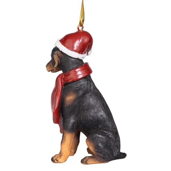 Design Toscano JH576309 2 1/2 Inch Doberman Pinscher Holiday Dog Ornament Sculpture