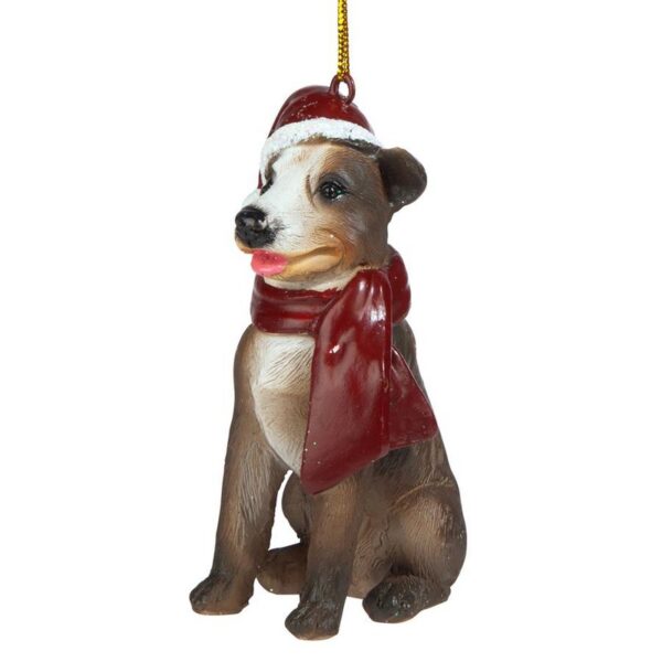 Design Toscano JH576312 2 1/2 Inch Pitbull Holiday Dog Ornament Sculpture