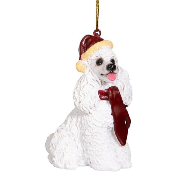 Design Toscano JH576314 3 Inch White Poodle Ornament