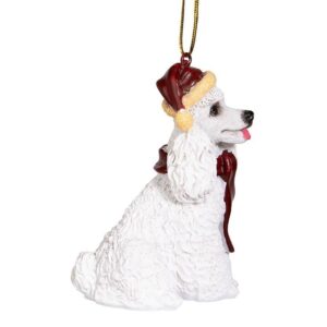 Design Toscano JH576314 3 Inch White Poodle Ornament