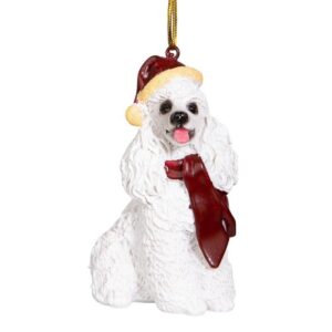 Design Toscano JH576314 3 Inch White Poodle Ornament