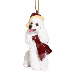 Design Toscano JH576314 3 Inch White Poodle Ornament