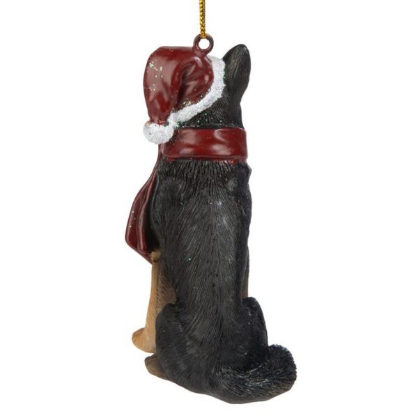 Design Toscano JH576320 2 1/2 Inch German Shepherd Holiday Dog Ornament Sculpture