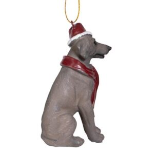 Design Toscano JH576326 2 1/2 Inch Weimaraner Holiday Dog Ornament Sculpture