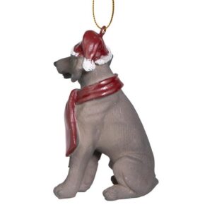 Design Toscano JH576326 2 1/2 Inch Weimaraner Holiday Dog Ornament Sculpture