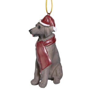 Design Toscano JH576326 2 1/2 Inch Weimaraner Holiday Dog Ornament Sculpture