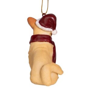 Design Toscano JH576337 2 1/2 Inch Welsh Corgi Holiday Dog Ornament Sculpture