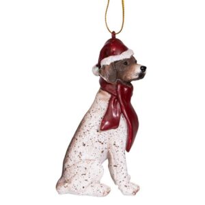 Design Toscano JH576340 2 1/2 Inch Pointer Holiday Dog Ornament Sculpture