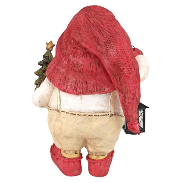 Design Toscano JQ10101 12 Inch Santa Claus with Lantern and Tree