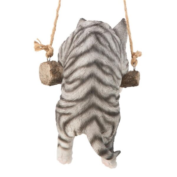 Design Toscano JQ108044 5 1/2 Inch Tabby Cat Hanging - Grey