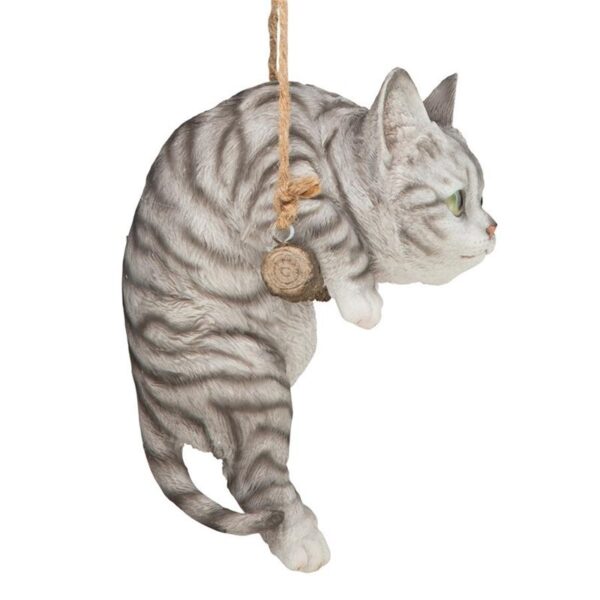 Design Toscano JQ108044 5 1/2 Inch Tabby Cat Hanging - Grey