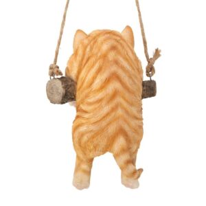 Design Toscano JQ108049 5 1/2 Inch Tabby Cat Hanging - Orange