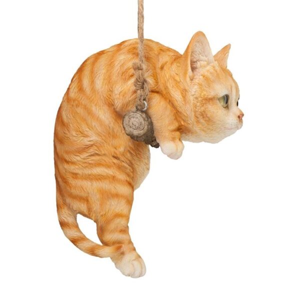 Design Toscano JQ108049 5 1/2 Inch Tabby Cat Hanging - Orange