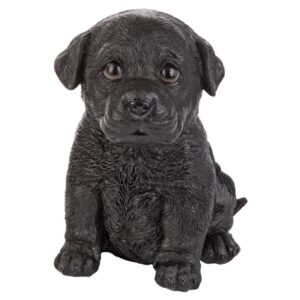 Design Toscano JQ1108622 4 Inch Lab Puppy Partner Statue - Black