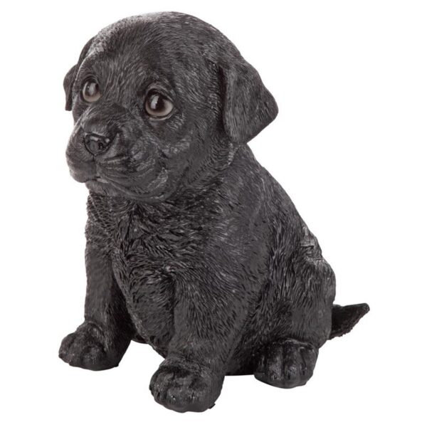 Design Toscano JQ1108622 4 Inch Lab Puppy Partner Statue - Black