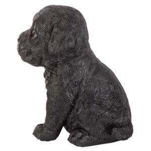 Design Toscano JQ1108622 4 Inch Lab Puppy Partner Statue - Black