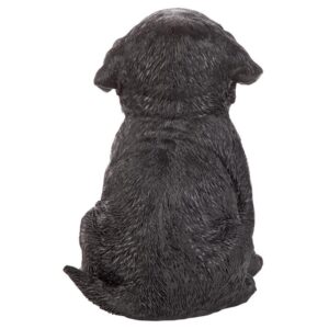 Design Toscano JQ1108622 4 Inch Lab Puppy Partner Statue - Black