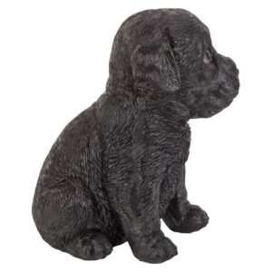 Design Toscano JQ1108622 4 Inch Lab Puppy Partner Statue - Black