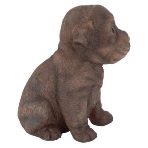 Design Toscano JQ110867 4 Inch Lab Puppy Partner Statue - Chocolate