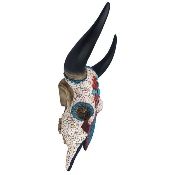 Design Toscano JQ11189 13 1/2 Inch Mystic Plains Warrior Cow Skull, Large