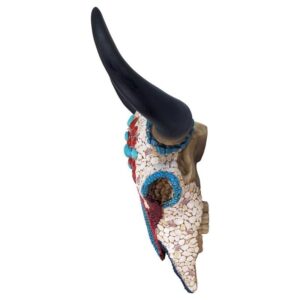 Design Toscano JQ11190 9 1/2 Inch Medium Mystic Plains Warrior Cow Skull