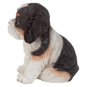 Design Toscano JQ11206 5 1/2 Inch Cavalier Puppy Partner - Black and White