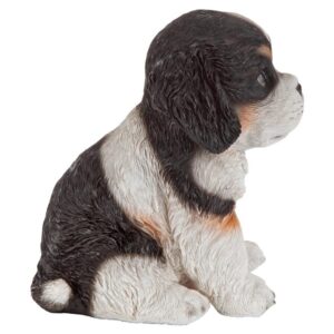 Design Toscano JQ11206 5 1/2 Inch Cavalier Puppy Partner - Black and White