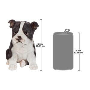 Design Toscano JQ11232 5 Inch Boston Terrier Puppy Partner Statue