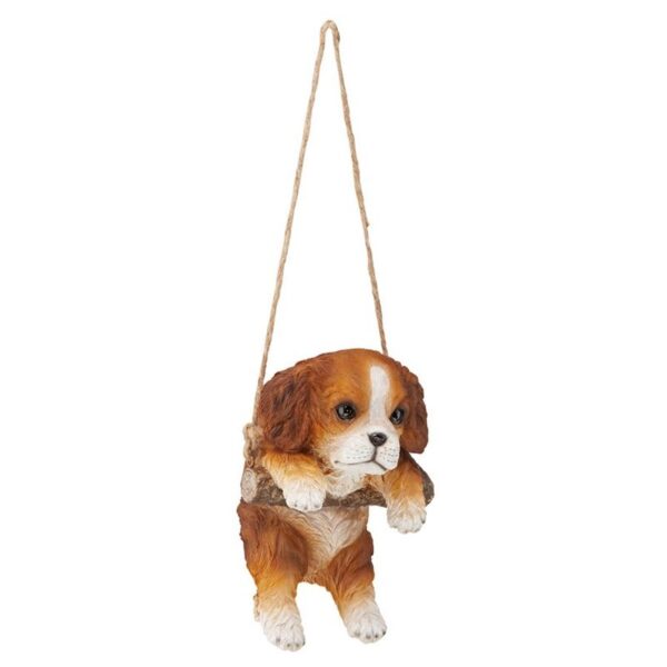 Design Toscano JQ114251 5 1/2 Inch King Charles Cavelier Dog Hanging - Brown