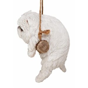 Design Toscano JQ11429 5 1/2 Inch Maltese Dog Hanging - White