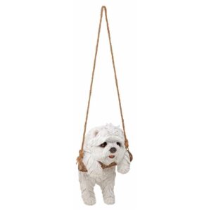 Design Toscano JQ11429 5 1/2 Inch Maltese Dog Hanging - White